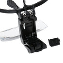 5 Pieces Lens Headband Magnifier Glass Visor 2-LED Light Magnifying Loupe