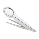 Portable 10x Mini Diamond Magnifying Glass loupe Hand Held Magnifier with Tweezer