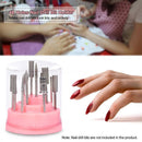 48 Holes Nail Drill Bit Stand Display Holder Organizer Storage Box Pink
