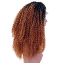 24inch Ombre Shaggy Afro African Wavy Curly Wigs Synthetic Lace Front Wig