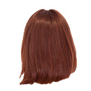 Charming Natural Short Straight Auburn Red Bob Wig Human Hair for Women