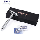 Premium Men's Double Edge Zinc Alloy Safety Razor Shave with 5 Blade Set