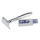 Premium Men's Double Edge Zinc Alloy Safety Razor Shave with 5 Blade Set