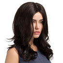 Women's Middle Part Long Wavy Synthetic Hair Heat Resistance Wig Daily Cosplay Costume Party Full Head Wigs Black