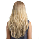 Ombre Light Blonde Color Long Curly Wig Heat Resistant Synthetic Cosplay Wig Full Wig for Women Party Wigs