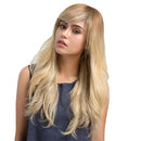 Ombre Light Blonde Color Long Curly Wig Heat Resistant Synthetic Cosplay Wig Full Wig for Women Party Wigs