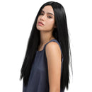 Women Synthetic Hair Wig Long Straight Full Wig Heat Resistant Cosplay Black