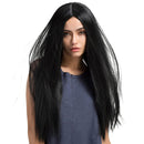 Women Synthetic Hair Wig Long Straight Full Wig Heat Resistant Cosplay Black