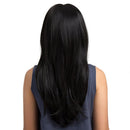 Women's Middle Parting Long Wavy Synthetic Hair Heat Resistance Wig Daily Cosplay Costume Party Full Head Wigs Black + Hairnet