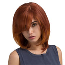 Trendy Women Long Bob Lob Human Hair Full Wig Wavy Curly Cospaly Party Wig