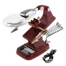 LED Helping Hands Magnifier Station - 3X 4.5X USB Lighted Magnifying Glass Stand with Clamp and Alligator Clips - For Soldering/Repair/Modeling/Hobby/Crafts