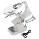 Helping Hand Tool 3X 4.5X Magnifying Glass LED Clips Soldering Magnifier Kit