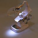 Helping Hand Tool 3X 4.5X Magnifying Glass LED Clips Soldering Magnifier Kit