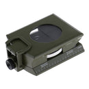 Multi-function Zinc Alloy Marching Army Sighting Compass with Inclinometer for Camping Hiking - Army Green