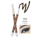 Women Pro Eye Makeup Beauty Cosmetic Waterproof Smudge-Proof Glitter Matte Eye Shadow Pen Pencil Crayon Brown Matte