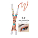 Women Pro Eye Makeup Beauty Cosmetic Waterproof Smudge-Proof Glitter Matte Eye Shadow Pen Pencil Crayon Shimmery Yellow