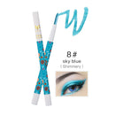 Women Pro Eye Makeup Beauty Cosmetic Waterproof Smudge-Proof Glitter Matte Eye Shadow Pen Pencil Crayon Shimmery Sky Blue