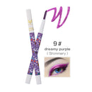 Women Pro Eye Makeup Beauty Cosmetic Waterproof Smudge-Proof Glitter Matte Eye Shadow Pen Pencil Crayon Shimmery Purple