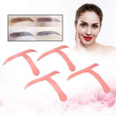 4 Types Professional Eyebrow Shaper Template Stereo Stencil Ruler Eyebrow Grooming Makeup Tool Set