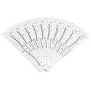 10pcs Disposable Eyebrow Ruler Stickers Eye Makeup Microblading Tattoo Shaper Measuring Tool White