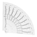 10pcs Disposable Eyebrow Ruler Stickers Eye Makeup Microblading Tattoo Shaper Measuring Tool White