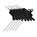 Plastic Non Slip Ergonomically Designed Double Ended T Handle Hexagon Wrenches Black PACK OF 5PCS