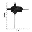 Plastic Non Slip Ergonomically Designed Double Ended T Handle Hexagon Wrenches Black PACK OF 5PCS