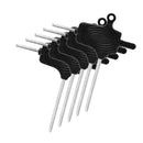 Plastic Non Slip Ergonomically Designed Double Ended T Handle Hexagon Wrenches Black PACK OF 5PCS
