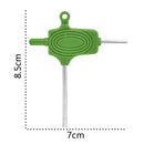 Plastic Non Slip Ergonomically Designed Double Ended T Handle Hexagon Wrenches Green PACK OF 5PCS