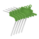 Plastic Non Slip Ergonomically Designed Double Ended T Handle Hexagon Wrenches Green PACK OF 5PCS