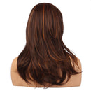 Natural Gold Brown Medium Charming Women Girls Curly Full Hair Wig Colored Cosplay Wigs