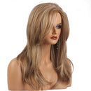 Natural Shaggy Glamorous Long Straight Mixed Curly Wig Blond with Free Wig Cap for Women Ladies