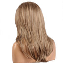 Natural Shaggy Glamorous Long Straight Mixed Curly Wig Blond with Free Wig Cap for Women Ladies