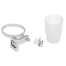 Wall Mounted Aluminum Alloy Toothbrush Toothpaste Holder Set Stand Rack Shelf with Plastic Cup