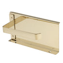 Wall Mounted Stainless Steel Toilet Tissue Paper Holder Phone Shelf Gold