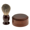 Wooden Men's Shaving Brush with Shave Mug Bowl Barber Beard Soap Cup Set - convenient to use and creat lather