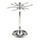 Men Barber Shaving Brush Holder Stand 4 Prongs Metal Alloy Weighted Base