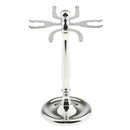 Men Barber Shaving Brush Holder Stand 4 Prongs Metal Alloy Weighted Base