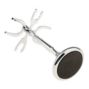 Men Barber Shaving Brush Holder Stand 4 Prongs Metal Alloy Weighted Base