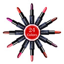 Fashionable Easy Apply Creamy Matte Velvet Long Lasting Lipstick Moisturizing Pigment Cream Lip Stick Women Lip Beauty Cosmetic Tool