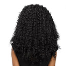 24 Inches African American Long Deep Curly Synthetic Hair Wigs with Wig Cap for Women Front Lace Black