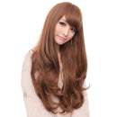 Natural Sweet Girls Synthetic Hair Wig Long Wavy Full Wigs Cosplay Blonde Full Head Wigs Costume Party Hairpiece