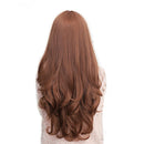 Natural Sweet Girls Synthetic Hair Wig Long Wavy Full Wigs Cosplay Blonde Full Head Wigs Costume Party Hairpiece