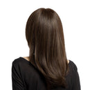 18" Women Ladies Medium Long Straight Synthetic Hair Wigs Lace Front with Cap Dark Brown - Easy to Care