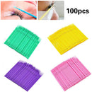 Pack of 100Pieces Disposable Micro Brush Swab Eyelash Extension Applicators Eye Makeup Cosmetic Beauty Tools - Purple
