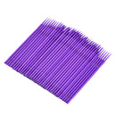 Pack of 100Pieces Disposable Micro Brush Swab Eyelash Extension Applicators Eye Makeup Cosmetic Beauty Tools - Purple