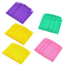 Pack of 100Pieces Disposable Micro Brush Swab Eyelash Extension Applicators Eye Makeup Cosmetic Beauty Tools - Yellow