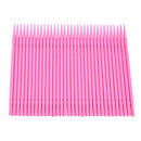 Pack of 100PCS Disposable Micro Brush Swab Eyelash Extension Applicator Brushes for Home Professionals Use - Pink