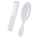 2pcs White Newborn Baby Kids Head Hair Care Set Grooming Soft Hair Brush Kit