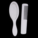 2pcs White Newborn Baby Kids Head Hair Care Set Grooming Soft Hair Brush Kit